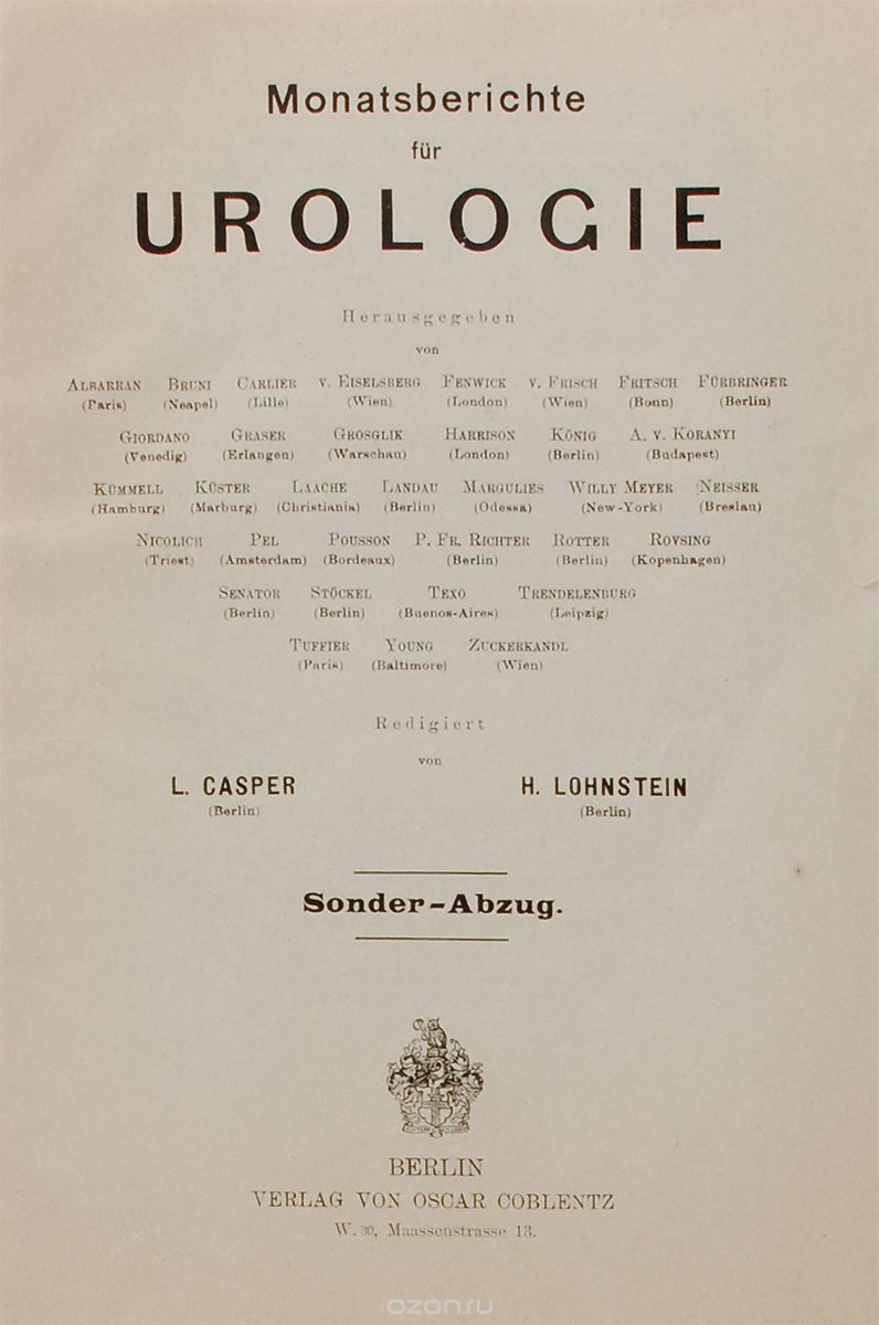 Monatsberichte fur Urologie