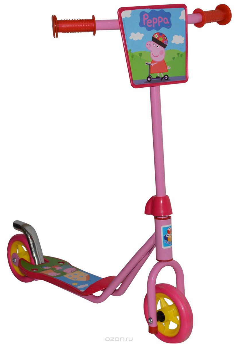 1TOY Самокат двухколесный Peppa цвет розовый красный