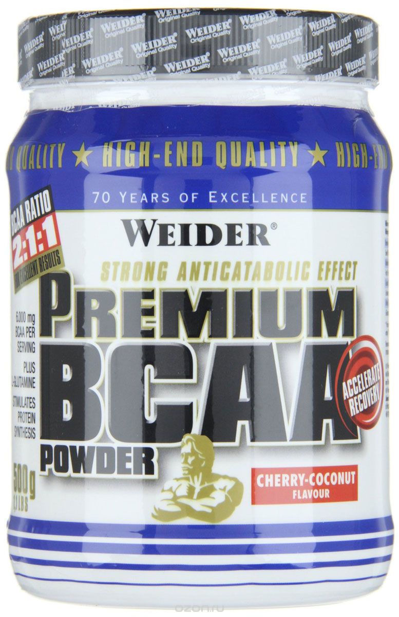 BCAA Weider "Premium BCAA Powder", вишня, кокос, 500 г