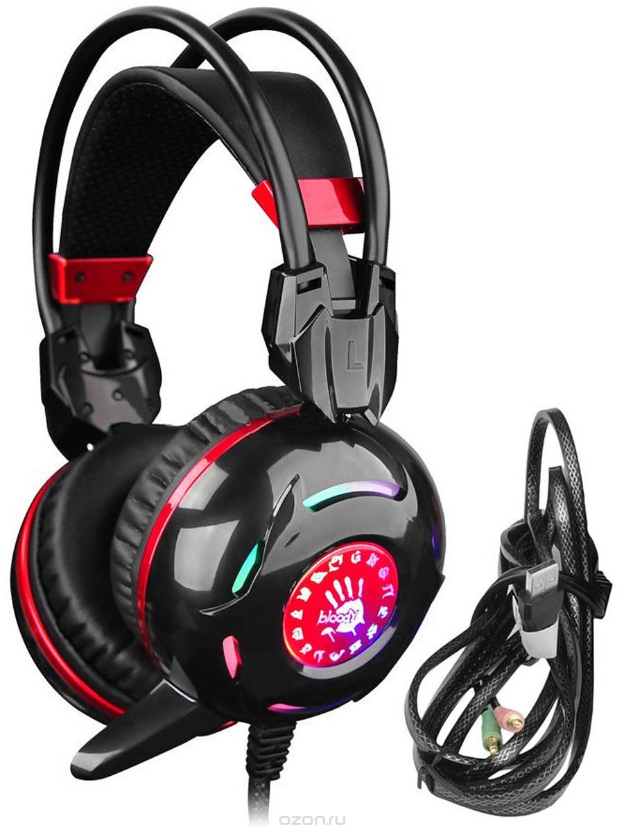 A4Tech Bloody G300, Black Red наушники