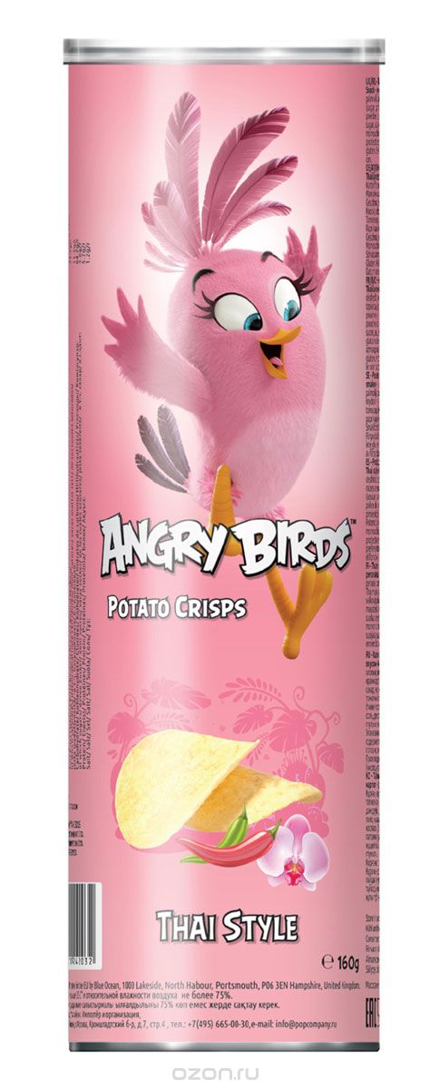 Angry Birds чипсы с тайским вкусом, 160 г