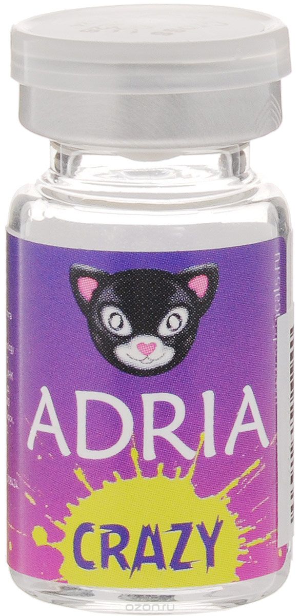 Adria Контактные линзы Crazy / 1 шт / 8.6 / 14.0 / 0.0 / Black out