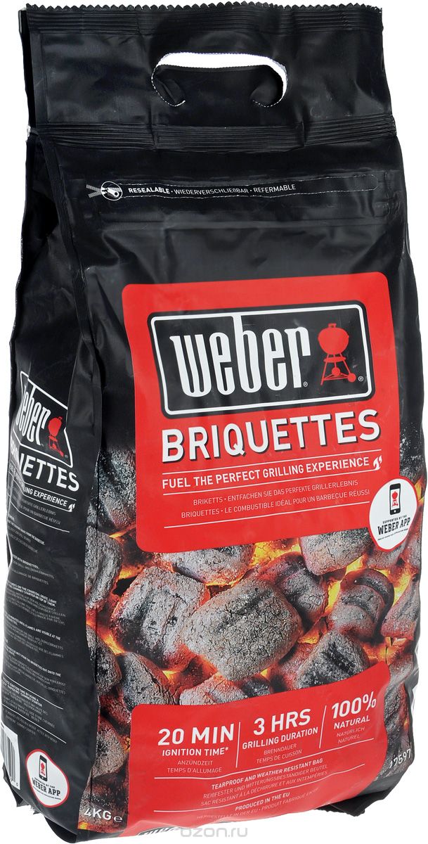 Брикеты угольные "Weber", 4 кг