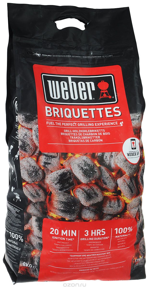 Брикеты угольные "Weber", 8 кг