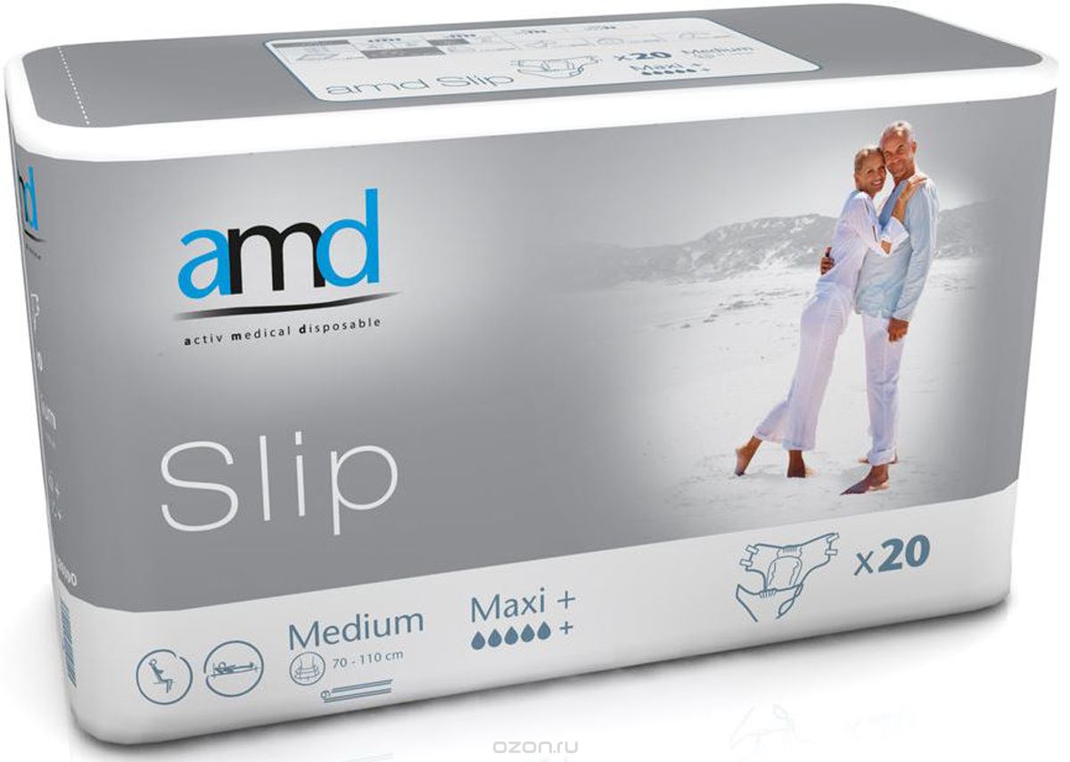 AMD Подгузники для взрослых Slip M Maxi+ 20 шт