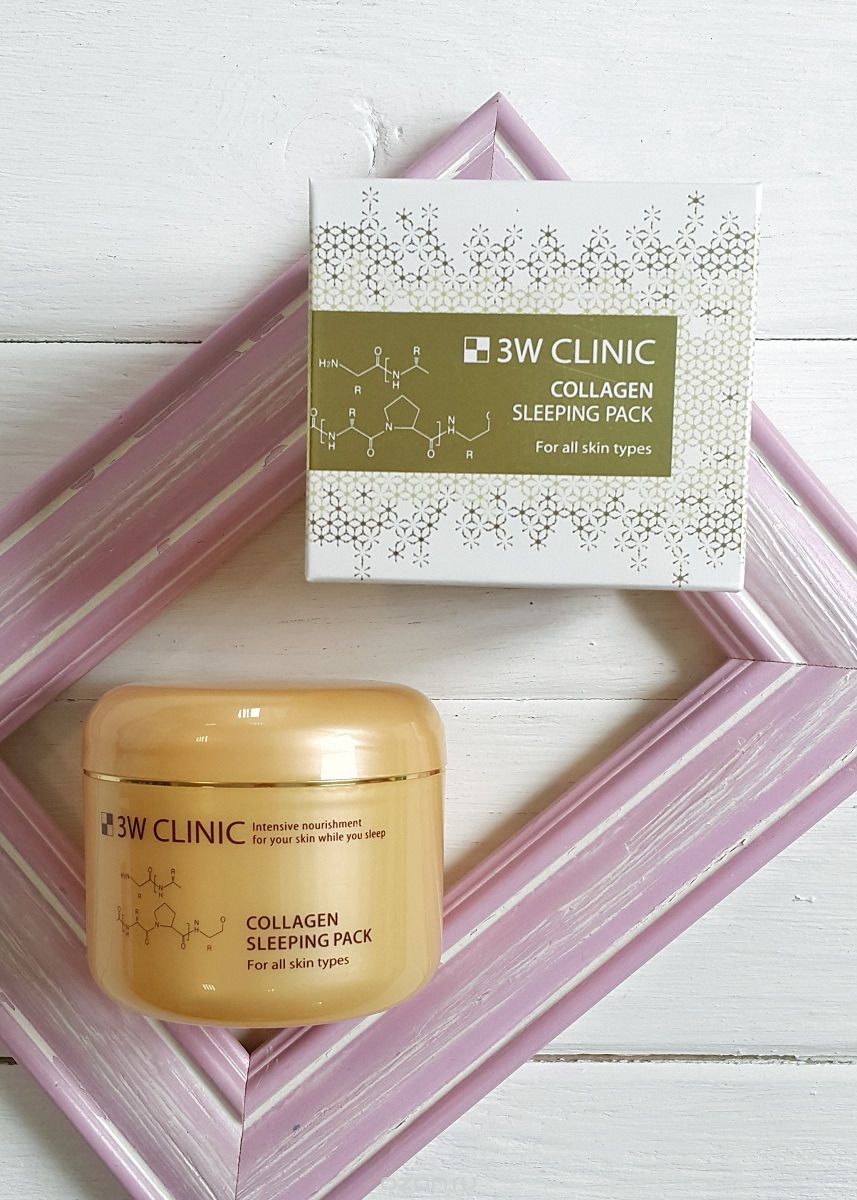 3W Clinic Ночная маска для лица "Коллаген", 100 мл